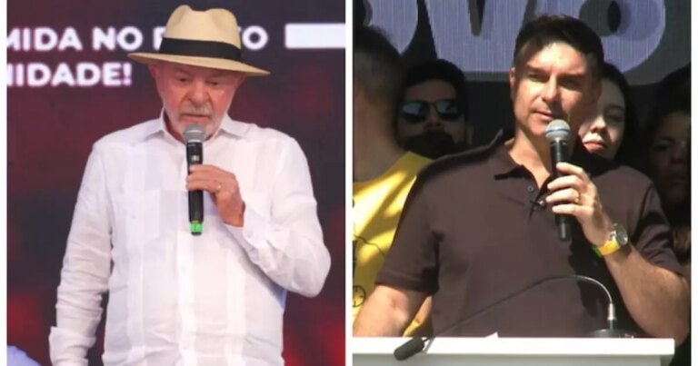 Lula acusa Flávio Bolsonaro de ligação com o crime e Eduardo de conspirar com dinheiro de Vorcaro