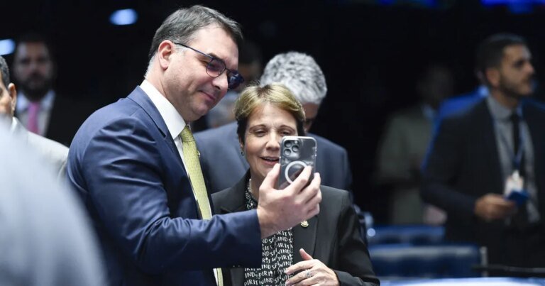 Seis em cada 10 senadores com mandato garantido em 2027 apoiam Flávio