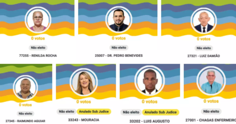 Não votaram neles mesmos: 7 candidatos a deputado tiveram zero votos
