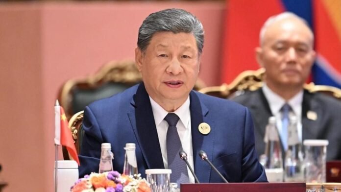 Na imagem, Xi Jinping durante a cúpula dos Brics na Índia